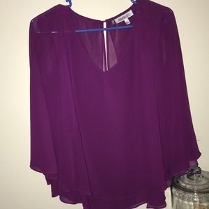 Sheer purple JLo top